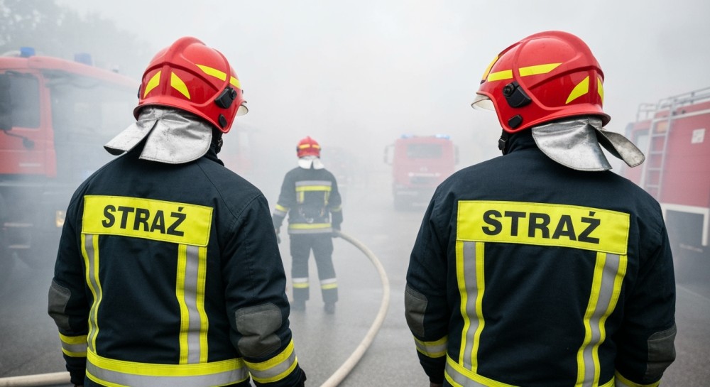 Pożar dachu w Bytomiu: strażacy skutecznie opanowali sytuację