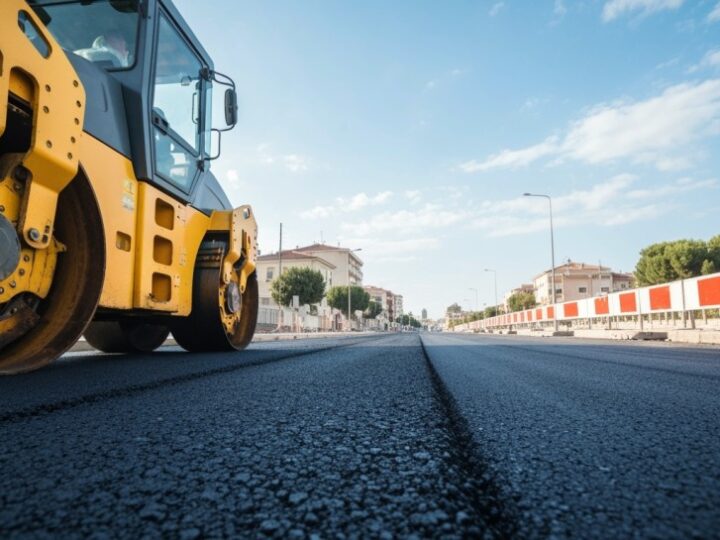 Ulica Strzelców Bytomskich z nową nawierzchnią po zakończonym remoncie