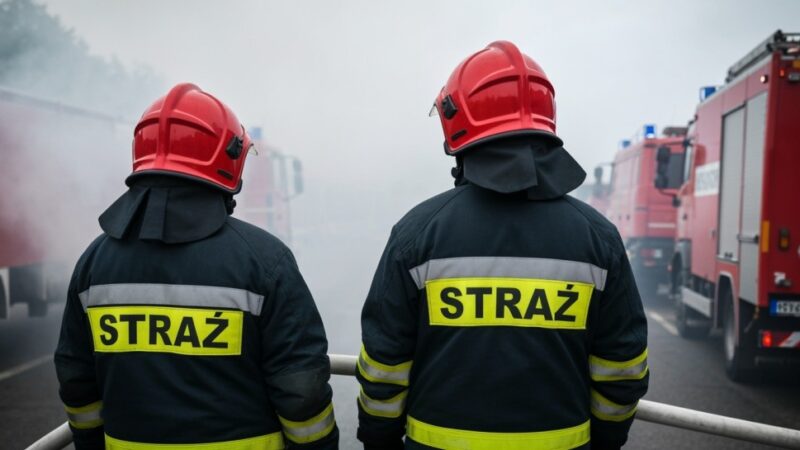 Heroiczna akcja strażaków w Bytomiu: gaszenie pożaru i ratunek dla kierowcy