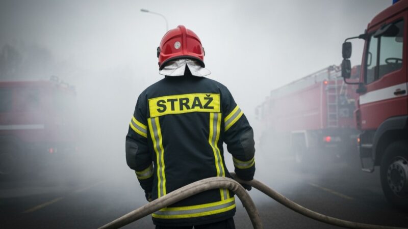 Dwa pożary w Bytomiu: strażacy gaszą ogień na Powstańców i Narutowicza