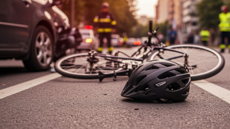 Kierowca nie ustąpił pierwszeństwa rowerzystce na przejeździe