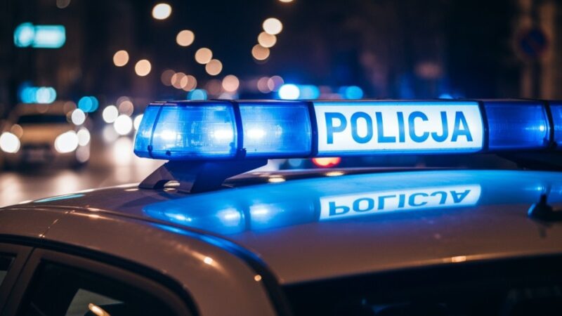 Zamaskowany rabus z bronią w ręku w rękach policji